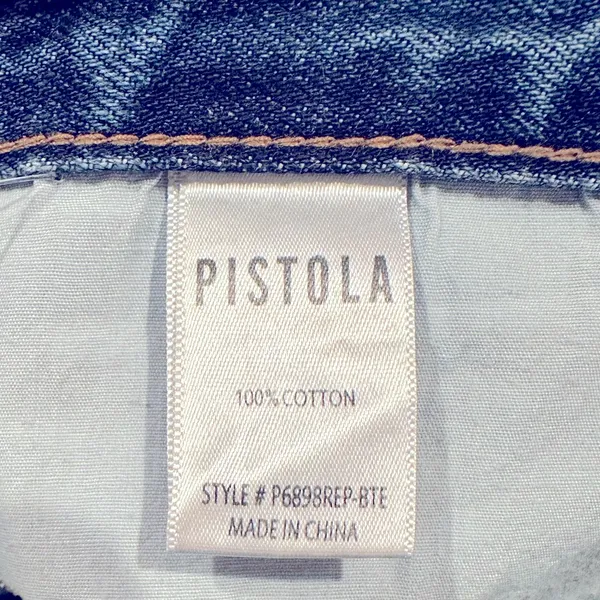 Pistola Revolve High Waisted Rise Distressed Denim Blue Jeans 29 - Image 5