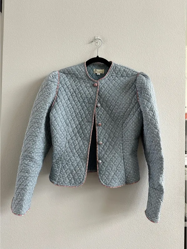 VTG 80s Vera Bradley Indiana Quilted Crop Jacket size Large - Image 2