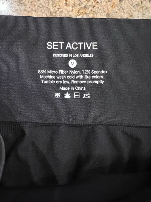 SET ACTIVE Black Seamless Leggings – Size M – NWOT - Image 4