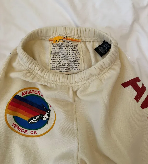 Aviator Nation Austin Sweatpants - Vintage White - Image 4