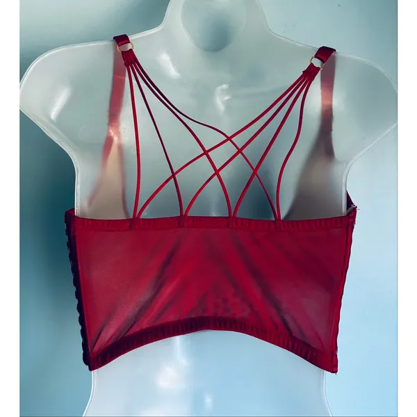 Victoria's Secret Bra Lingerie Sling Underwire Red 34DDD Valentine’s Holiday - Image 5