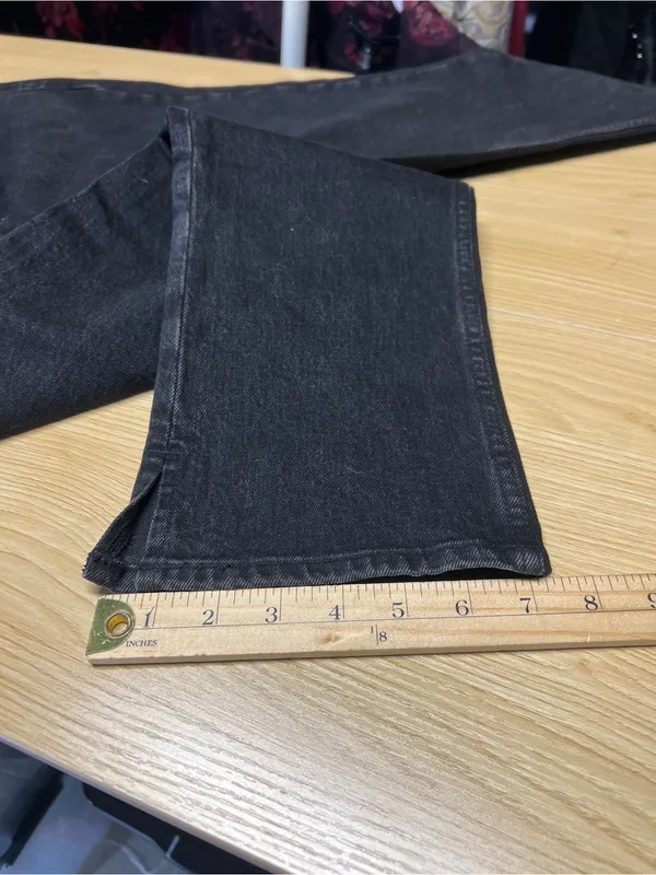 Abercrombie & Fitch Curve Love Mid Rise Cropped Straight Split Hem Jeans 27 NWT - Image 11