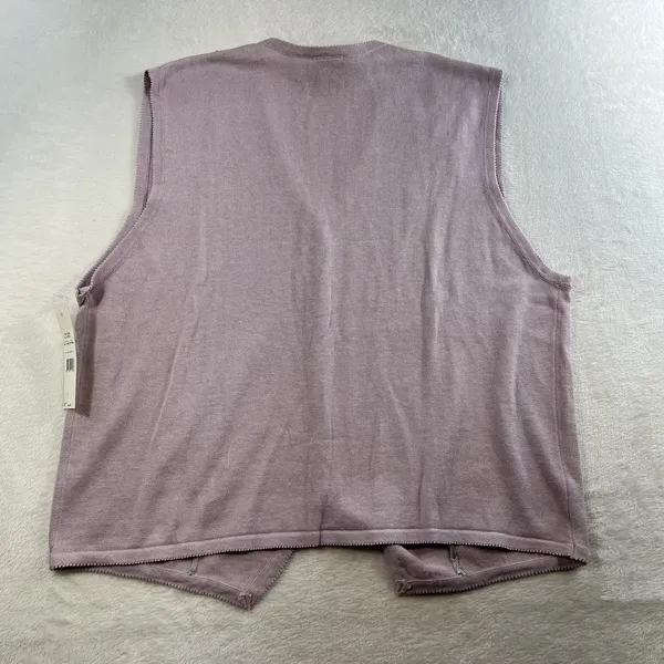 VTG Koret Sz L Knit Sweater Vest Embroidered Floral Cottagecore‎ Granny 90s - Image 11