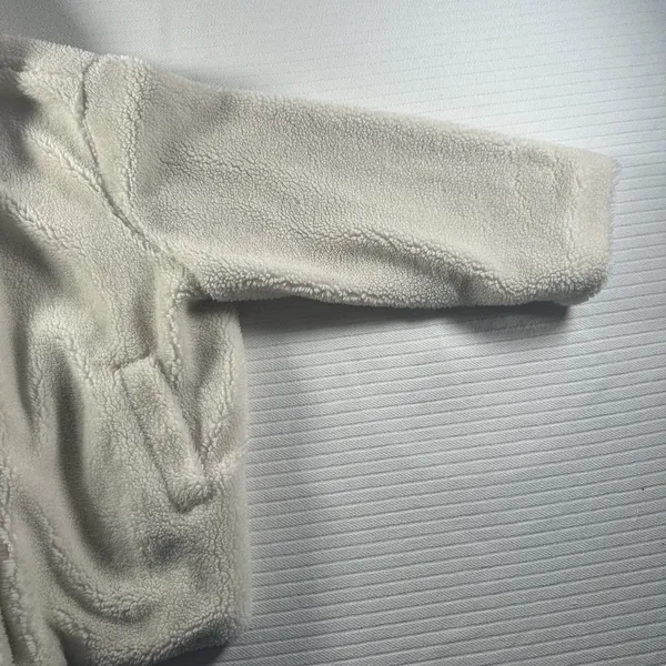 GAP Womens XXL Sherpa Teddy Coat Cream Ivory Fleece Button Jacket Cozy Plush - Image 6