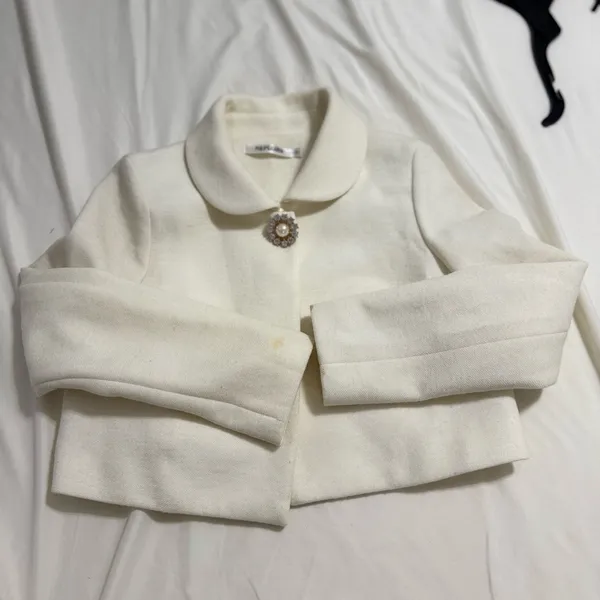 Elegant Cream Women's Jacket In S - Image 8