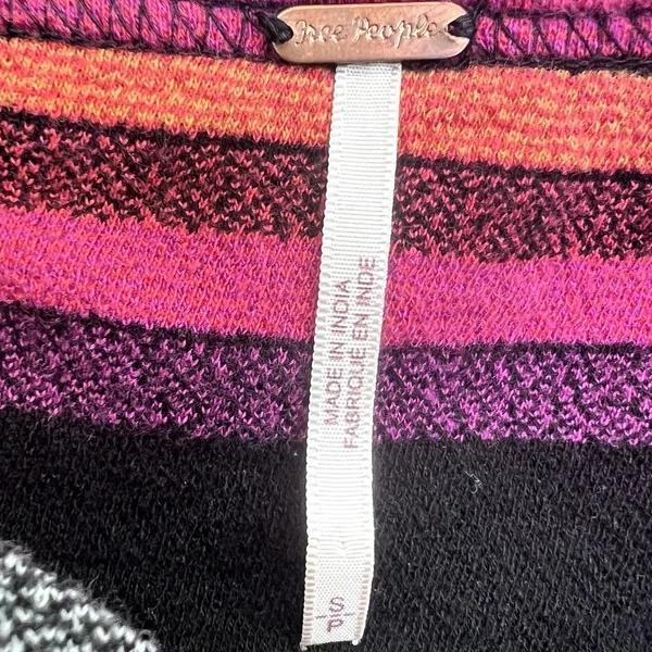 Free People Embroidered Tank Top‎ Open Back Striped Festival Boho Womens S - Image 4