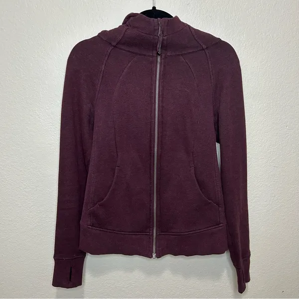 Lululemon Light As Warmth Scuba Hoodie Size 6 Heathered Dark Adobe - Image 3