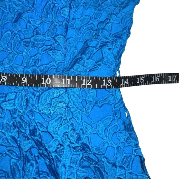 Endless Rose Lace Blue Sleeveless Cami Midi Dress SMALL in Ocean Blue - Image 8
