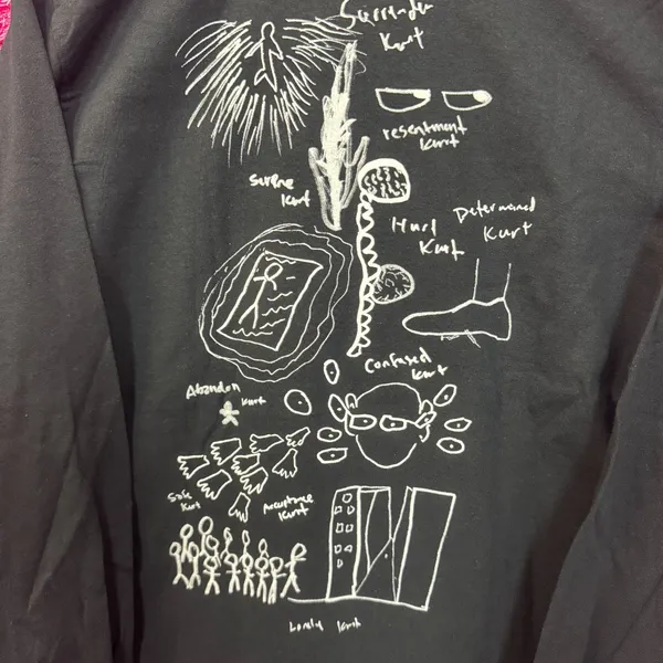 Kurt Cobain Illustrations & Sketchings Grunge Long Sleeve M - Image 2