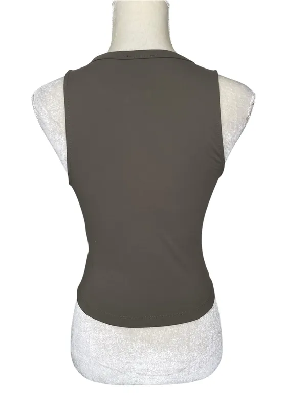 Express Green Fitted Stretchy Grommet Sleeveless Tank Top Women’s Size S - Image 3