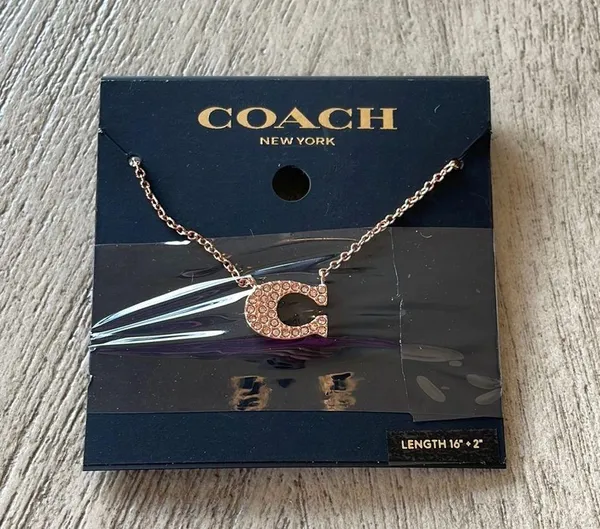 Coach Pave Signature Necklace NWT - Image 2