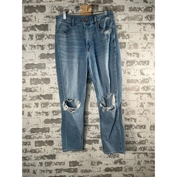 American Eagle | women mom jean distressed denim - Image 8