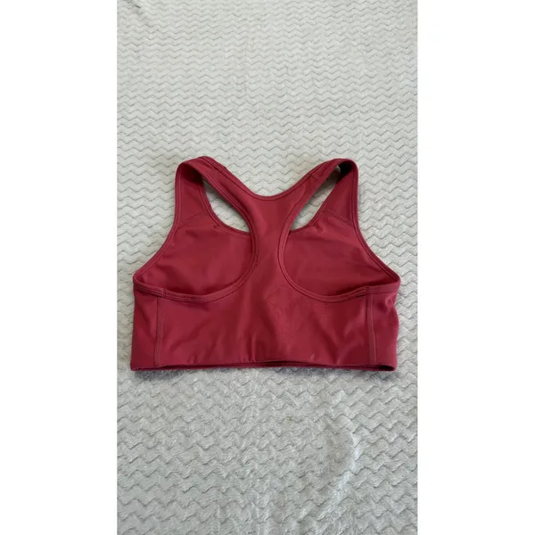 Nike Dri-FIT Women Racerback Sports Bra Pink Swoosh Logo Small 4343 - Image 3
