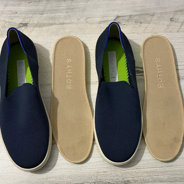 Rothy's The Original Navy Blue Women's Slip-On Sneakers - Image 10