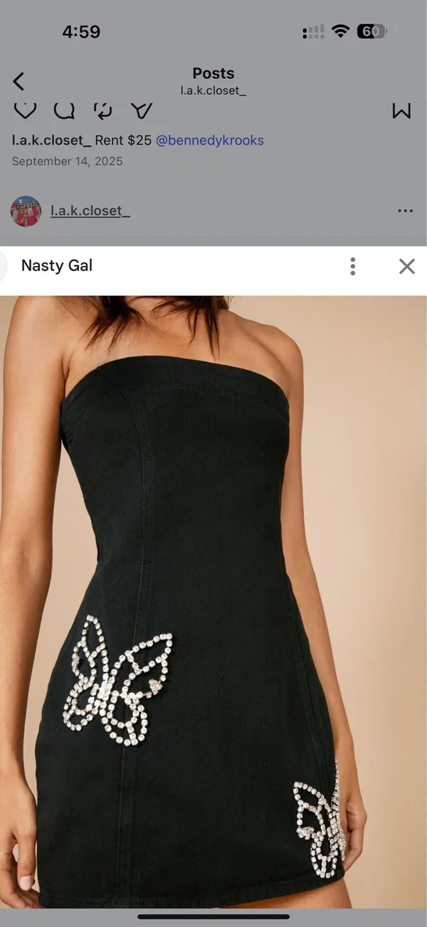 Nasty Gal Dress Black - Image 2