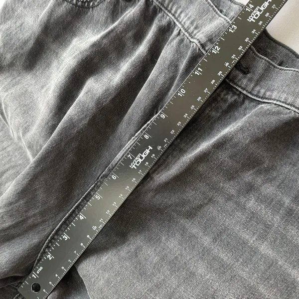 NWT American Eagle Jeans 18 Standard Washed Black Low Rise Strigid Baggy Barrel - Image 9