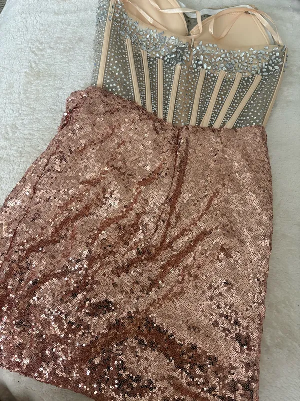 Champagne homecoming dress Gold Size 2 - Image 2