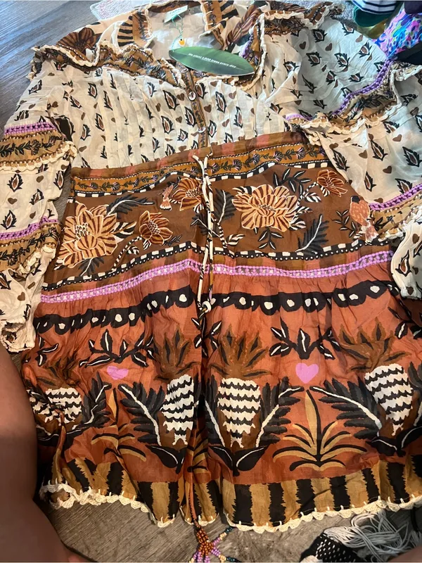 NWT Farm Rio Ainika Floral Ruffled Mini Dress - Image 16