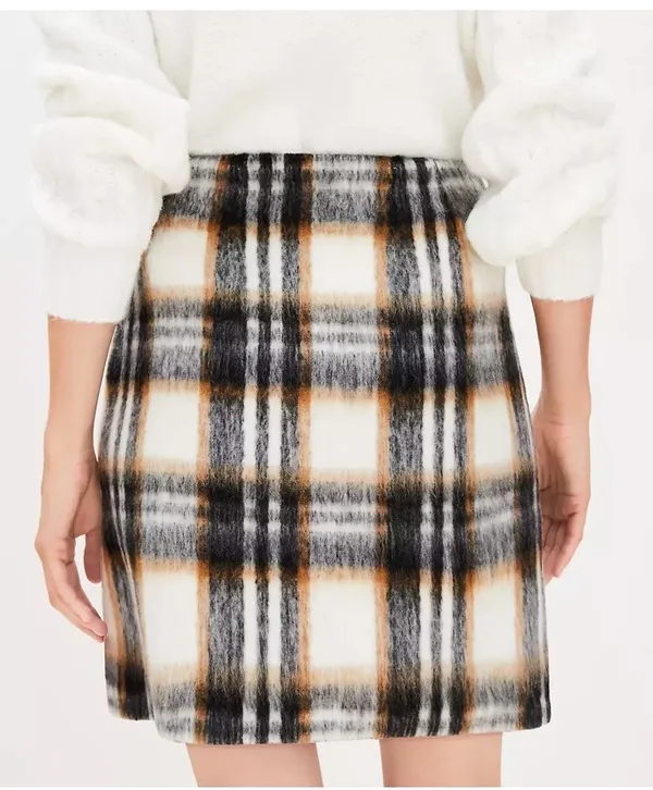 Loft Brushed Plaid Mini Skirt Size 12 - Image 2