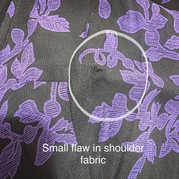 VTG Y2K Maxi Dress 8 Black Purple Beaded Floral Cowl Neck Whimsigoth Vampy‎ Goth - Image 11