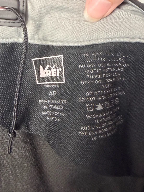 REI women’s black rain pants size 4 petite - Image 4
