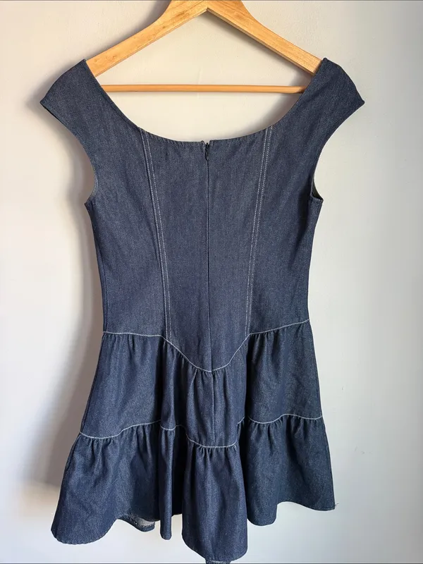 Peppermayo Isabella Denim Bustier Dress - Indigo 6 - Image 4