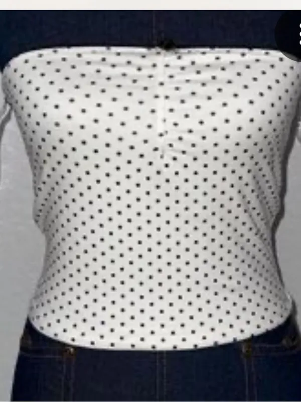 Full Tilt Black Polka Dot Tube top - Image 4