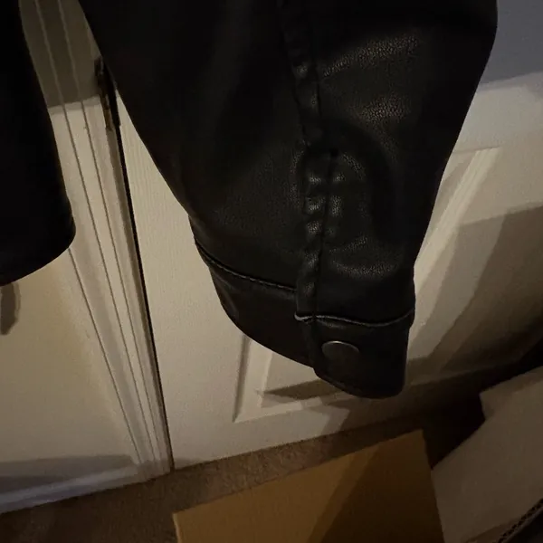 CoffeeShop Black‎ faux Leather Jacket - Image 2