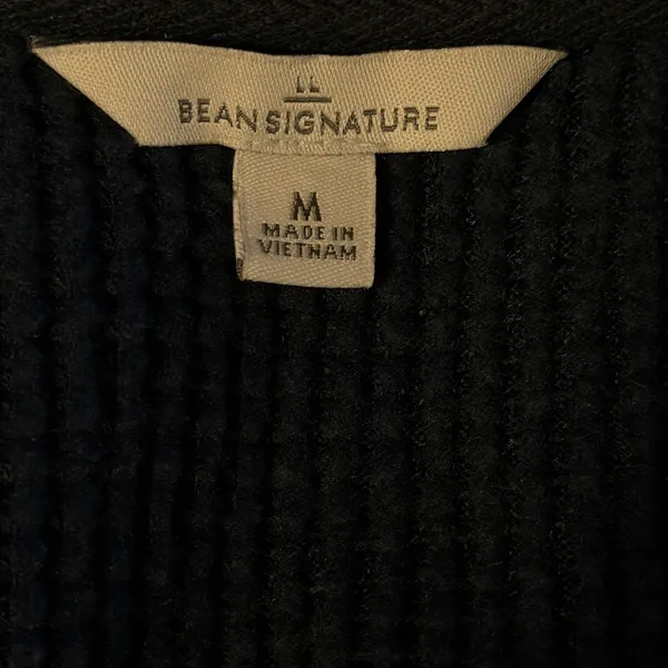 L.L. Bean Dark Blue Women”s Signature Brushed-Back Waffle Anorak - Image 4