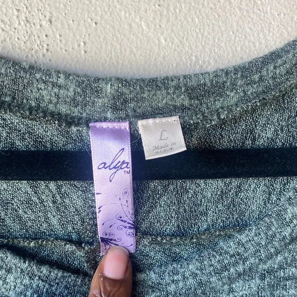 Alya Teal Plush Midi Dress Sz Large - Image 2