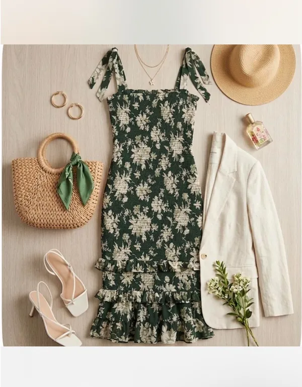 Abercrombie Midi Floral Dress - Image 3