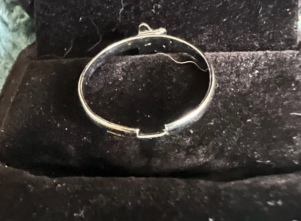 Women’s Stainless Steel Silver Adjustable Stacking Ring Size 7 - Image 2