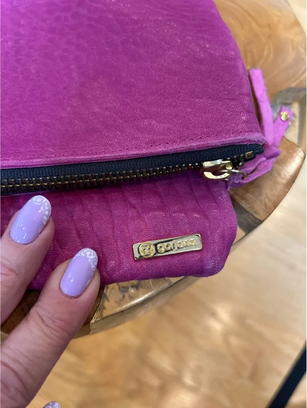 Gorjana Fuchsia Leather Clutch Bag - Image 2