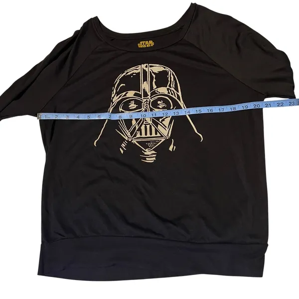 Star Wars Darth Vader Graphic Pullover Sweatshirt Scoop Neck Banded Hem Top XL - Image 4