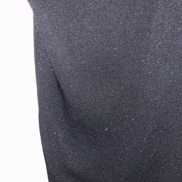 Black stretchy fleece lined leggings winter warm thick waistband - Image 4