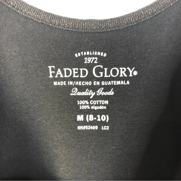 Faded Glory Black & Gold Shimmer Cami Tank Top‎ M - Image 4