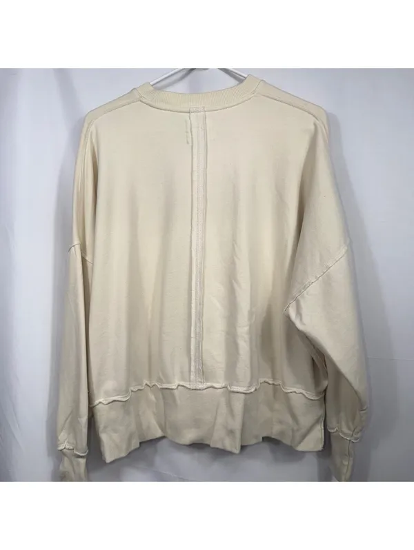 AE Seriously Lived-In XS Cream 77 Oversized Sweatshirt - Image 8