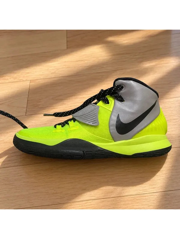 Nike Kyrie 6 Cross GS Volt Black Basketball Shoes 5.5Y Women's 7 - Image 3