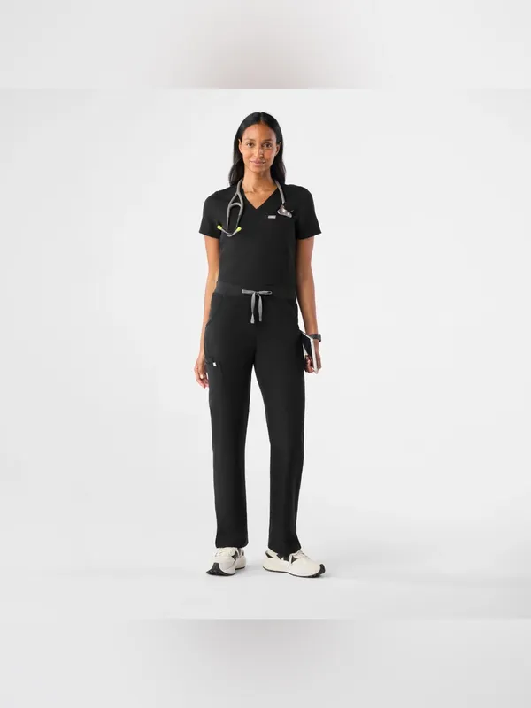 Figs Kade Cargo Black Scrub Trousers (Size XS/T) - Image 4