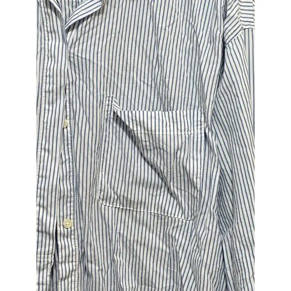 Abercrombie & Fitch Womens Blue White Striped Cotton Oversized‎ Shirt S - Image 3