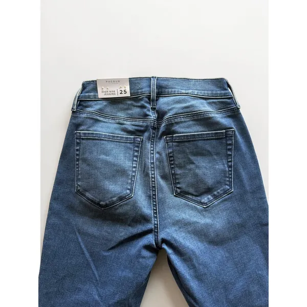 PacSun Womens High Rise Jegging Size 25 Distressed Blue Denim‎ Skinny Jeans NWT - Image 4