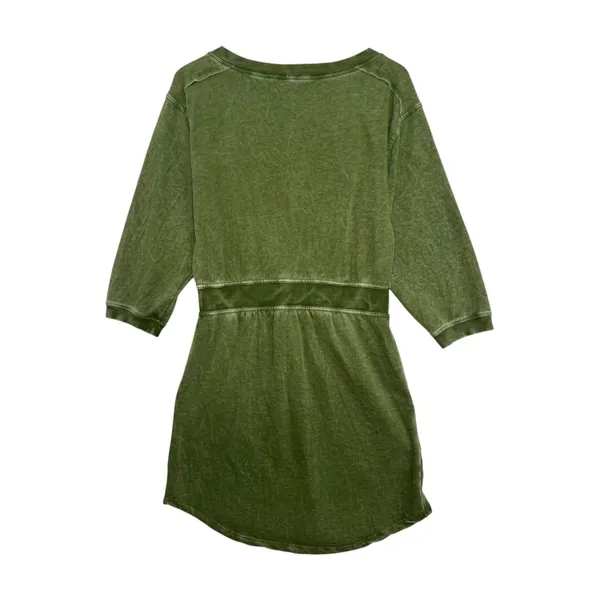 Anthropologie Daily Practice Dress Womens Small Green Mineral Wash French Terry - Image 2