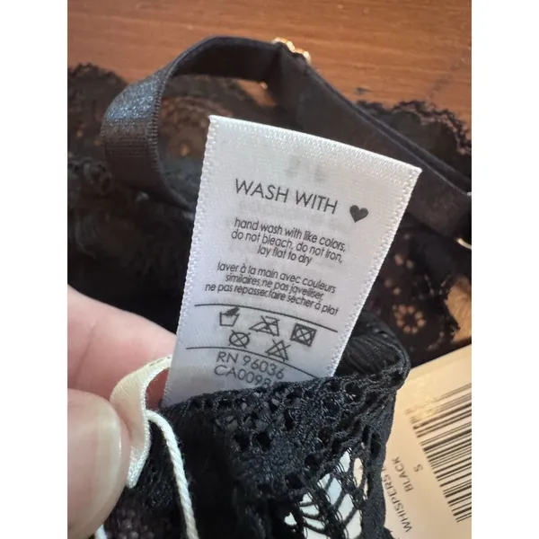 Eberjey The Mariana Whispers Bralette Sz Small Lacey Black NWT $88 - Image 9