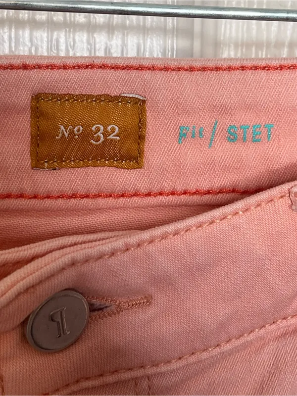 Anthropologie Pilcro Stet Sz 32 Peach Pink Cropped Ankle Jeans - Image 6