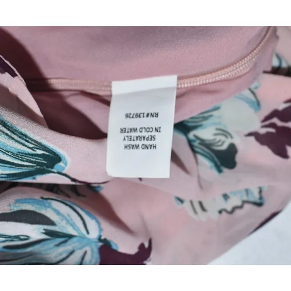 Honey Punch Midi Skirt Sz M Pink Floral Print Lined - Image 5