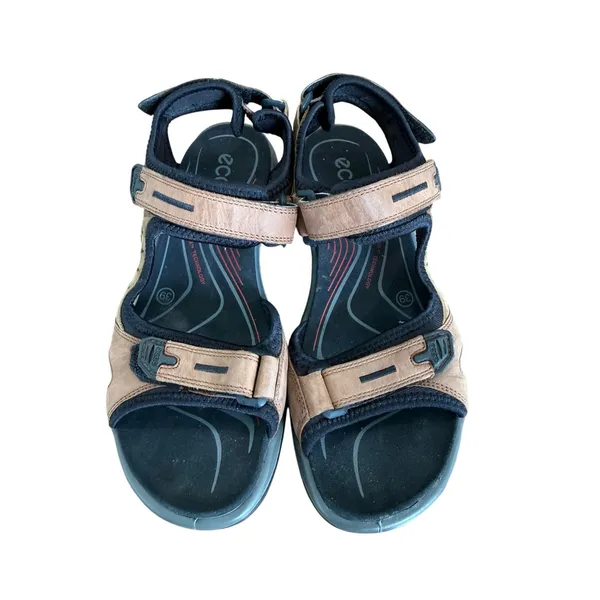 ECCO Yucatan Women’s 39 Brown Nubuck Leather Hiking Sport Sandals Receptor - Image 2