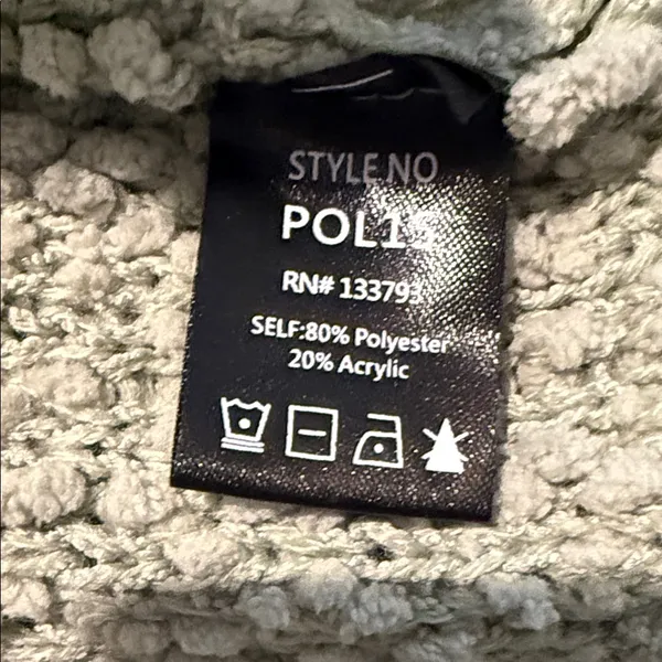 POL Light Green Textured Hoodie - Image 3
