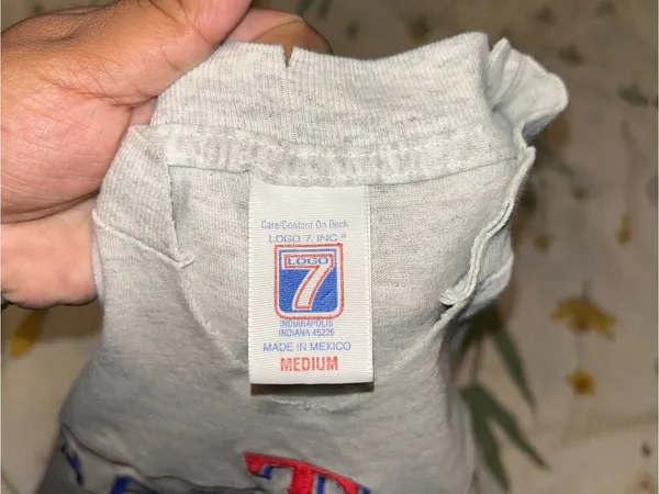LOGO 7 Gray Tee Texas rangers shirt - Image 2