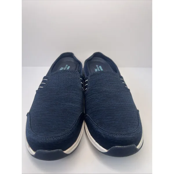 Skechers Women's 8.5 Navy Relaxed Fit Air-Cooled Memory Foam Slip On Shoes - Image 8