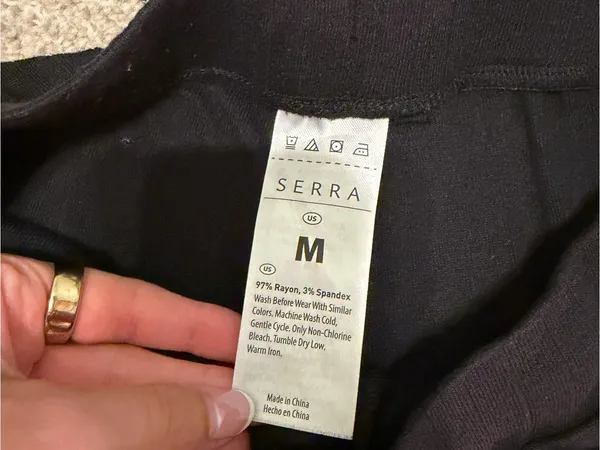 Serra Black Casual Drawstring Pants - Image 3